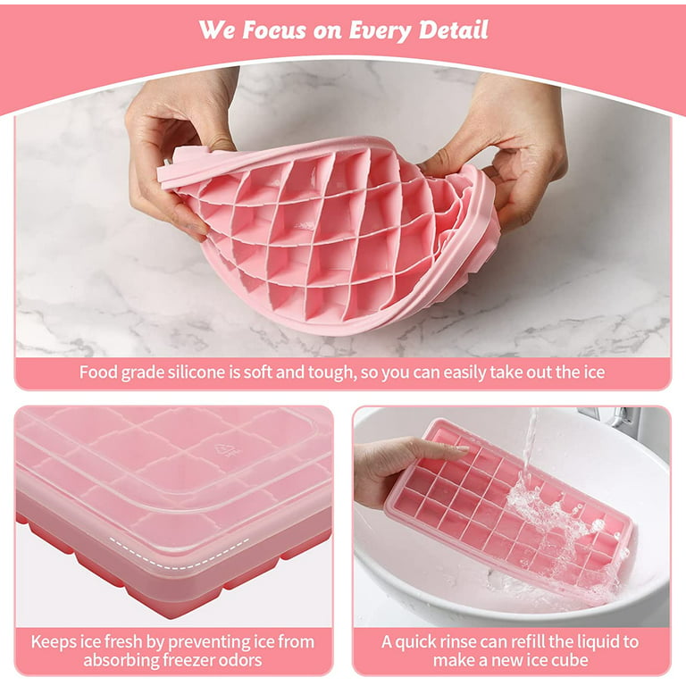 Ice Cube Tray Kitchen Ice with Lid DIY Silicone Baby Food Supplement Box  Chocolate-mould Leak-proof Kitchen Gadget Silicone Mold - AliExpress