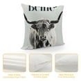 thumbnail image 4 of Orinice Cow Horns Snow Graphic Decorative Pillow Cover for Home Couch Living Room Bed Sofa Soft and Durable 22x22in, 4 of 5