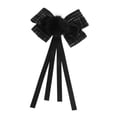 thumbnail image 5 of GAXIRE Brooch Necktie for Women Black 1Pack Elegant Bow Brooch for Weddings, 5 of 8