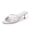 White, variant on LuckLilac Women's 2 inch Sandals Slip-On Slide, Open Toe, Thin Low Heel Casual Party Wedding Holiday Wear,Black, 8.5M