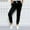 Black, variant on Women's Velvet Velour Pants Casual Drawstring Elastic Waist Cinch Bottom Joggers Pants Winter Warm Soft Slim Fit Sweatpants