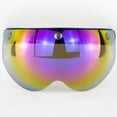 thumbnail image 3 of Sidaley Casco de motocicleta, cascos con visera en forma de W de media cara, pantalla de protección solar a prueba de viento, botón pulsador, Gafas de moto Vistoso, 3 of 6