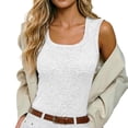 thumbnail image 5 of Square Neck Camisole Tank Top with Built In Bra Pads Wirefree Seamless Design Everyday Layering Vest Beaded Women Crop Cam, 5 of 6