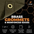 thumbnail image 4 of Xpose Safety Canvas Tarp - 10oz Olive Drab Poly Canvas Tarps Heavy Duty Water Resistant with Brass Grommets- Multipurpose Outdoor Tarpaulin for Camping, Canopy, Trailer, Equipment Cover 14' x 14', 4 of 8
