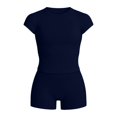 thumbnail image 4 of Womens 2 Piece Workout Short Set for Casual Summer Outfits 2 Piece Short Matching Clothing Set, Summer Gym Yoga Going Out(Black,M), 4 of 4