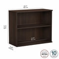 thumbnail image 7 of Hybrid Small 2 Shelf Bookcase in Black Walnut - Engineered Wood, 7 of 7