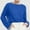 Blue, variant on Spring And Summer New Female Thin Large Round Neck Trumpet Sleeve Knitted T Shirt Athletic Shirts Pack Women Spandex T Shirts for Women Long Sleeve Compression Women Womens Long Sleeve Athletic Shirt