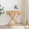 thumbnail image 2 of vidaXL Folding Tray Table 60x40x68 cm Bamboo, 2 of 5