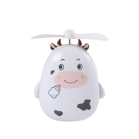 

Portable Cooling Fan Fashion Led Light Cartoon Beauty Mirror Mini Usb Small Fan Creative White ABS PP