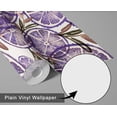 thumbnail image 6 of S4Sassy Citrus Fruit Wallpaper - Purple Wall Covering, 25" X 240" Self-Adhesive Vinyl Walls Paper, Decorative Wallwrap, Easy Diy Walls Covering For Bedroom, Living Room, Living Space, 6 of 8