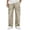 Khaki-E3, variant on Men's Military Pants Water-Resistant Elastic Waist Cargo Pants Stretch Lightweight Casual Pants with Multi-Functional Pockets Quick Dry Carpenter Pant,Brown L