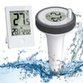 thumbnail image 1 of Wireless Pool Thermometer Floating Easy Read, Digital Pool Thermometer With Ipx7 Waterproof, Pool Thermometer With Outdoor/indoor Temperature Monitor, 1 of 4