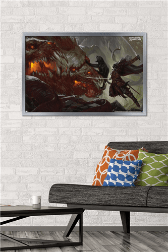 Dungeons and Dragons - Drizzt vs Demogorgon Wall Poster, 22.375" x 34" Framed
