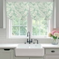 thumbnail image 4 of Green Leaves Balloon Curtains for Windows, Bedroom Curtains 54 Inch Length, Summer Tropical Plants Botanical Silhouettes Tie Up Curtains Panels Thermal Insulated Bathroom Curtains Window 42"x54", 4 of 8