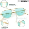 thumbnail image 5 of FEISEDY Small Retro Aviator Sunglasses Women Men Vintage Trendy Metal Frame Sun Glasses B2906, 5 of 14