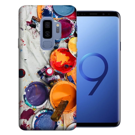MUNDAZE For Samsung Galaxy S9 Plus Paint Buckets Design TPU Gel Phone Case Cover