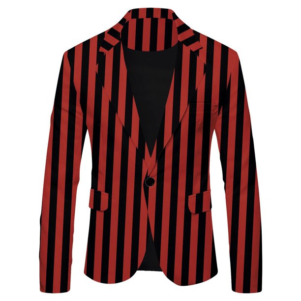 Puntoco Traje Informal Para Hombre, Para Negocios, Con Bolsillos, Botones, Cuello Abatible, Estampado, Abrigo Holgado