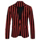 thumbnail image 1 of Puntoco Traje Informal Para Hombre, Para Negocios, Con Bolsillos, Botones, Cuello Abatible, Estampado, Abrigo Holgado, 1 of 9