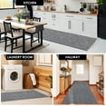 thumbnail image 6 of Koloko Outdoor Runner Rug Indoor Non-Slip Area Rugs Custom Size Carpet Runners with Rubber Backing Mat for Hallway Kitchen Entryway Garage Laundry Striped Grey, 3ft x 3ft, 6 of 8