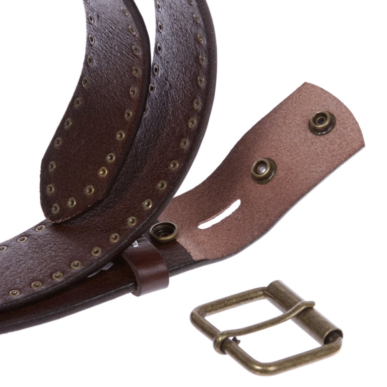 Genuine Vintage Retro Circle Studded Leather Belt 