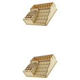 thumbnail image 1 of Kearding Wooden Epoxy Tools Storage Holder Paint Bottles Model Rack Organizer 225x266x67mm 2Conjunto, 1 of 6