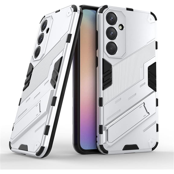 Case for Galaxy A56 5G,Galaxy A56 5G Case,Military Protection [Built-in Kickstand] Dual-Layer Heavy Duty TPU PC Shockproof Antiskid Thermolysis Phone Case for Samsung Galaxy A56 5G (White)