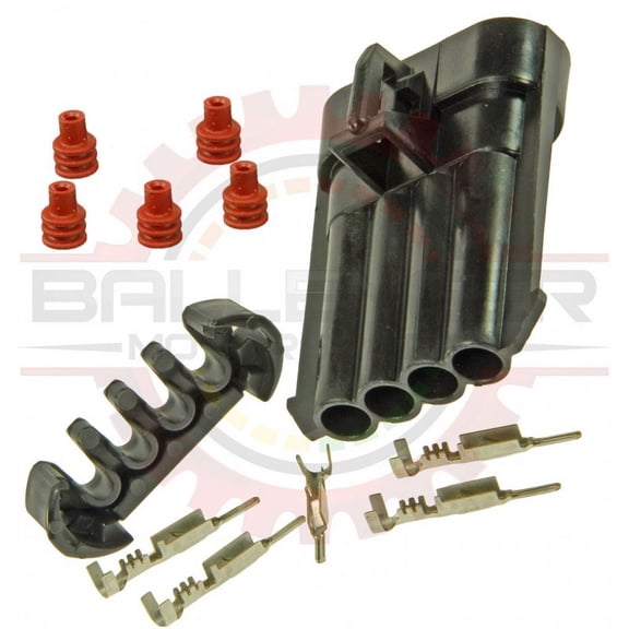 Ballenger Motorsports - 4 way metripack 150 female Connector Kit - Black