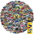 thumbnail image 2 of 150-Pack Racing Car Stickers - Cartoon Supercar Decals for Personalizing Luggage, Skateboards, and Laptops, 2 of 8