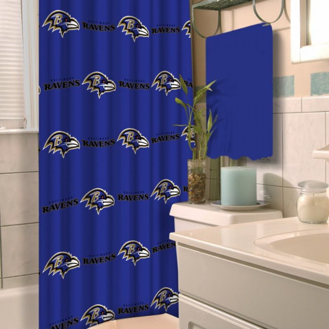 Details about   Baltimore Ravens 72" x72" Waterproof Fabric Shower Curtain Bathroom Decor 