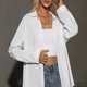 thumbnail image 5 of Blusa de mujer de manga larga de gran tamaño, blusa elegante informal de negocios, túnica, camisa, chaqueta, blusa de novio con botones y bolsillo, 5 of 6