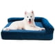 thumbnail image 1 of Cama para perro mediano fácil de limpiar y suave, Cama para perro o gato mediano de espuma resistente, Cama para mascota con Funda extraible Lavable en casa y Comoda con Respaldo (Mediana, Azul), 1 of 6