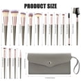 thumbnail image 6 of Livhil 15pcs Makeup Brushes Set Professional, Premium Makeup Brushes Kit Set, Eyeshadow Brushes with PU Leather Pouch (Champagne Gold), 6 of 8