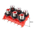 thumbnail image 3 of Conector de audio y video AV hembra de 6 RCA de montaje en panel PCB rojo de 9 pines, 5Pcs, 3 of 4