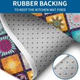 thumbnail image 4 of Multicolor Ethnic Mandala Pattern Bathroom Rugs Sets 3 Piece,Toilet Cover Set,Absorbent Non Slip Bathroom Mats Sets with U-Shaped Contour Rug Toilet Rug Set, 4 of 5