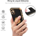 thumbnail image 3 of iPhone 11 Case,Phone Cases for iPhone 11,Slim Fit Soft 360° Ring Holder Kickstand Magnetic Car Mount Supported Easy Clean Shockproof Protective Cover for Apple iPhone 11 6.1" 2019,Black/Golden, 3 of 9