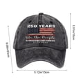 thumbnail image 6 of WKSCLPAI 250 Anniversary Hat, 1776 - 2026 Semiquincentennial USA Hat, Unisex Adjustable Commemorative Baseball Cap, Tribute To We the People, Black A, 6 of 6