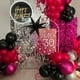 thumbnail image 4 of Balloons Padeady, color rosa intenso y negro, 30 unidades, 30 cm, con cintas, 4 of 9