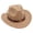 Beige, variant on YIWULA Kids Western Cowboy Hat for Girl Boy Wide Brim Beach Cowgirl Hat with Belt Buckle Cattleman Cowboys Hats(Beige,One Size)