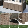 thumbnail image 5 of Uforic 70 Gallon Outdoor Storage Bench with Seat Cushion,All-Weather PE Rattan Patio Deck Boxes - Beige, 5 of 9