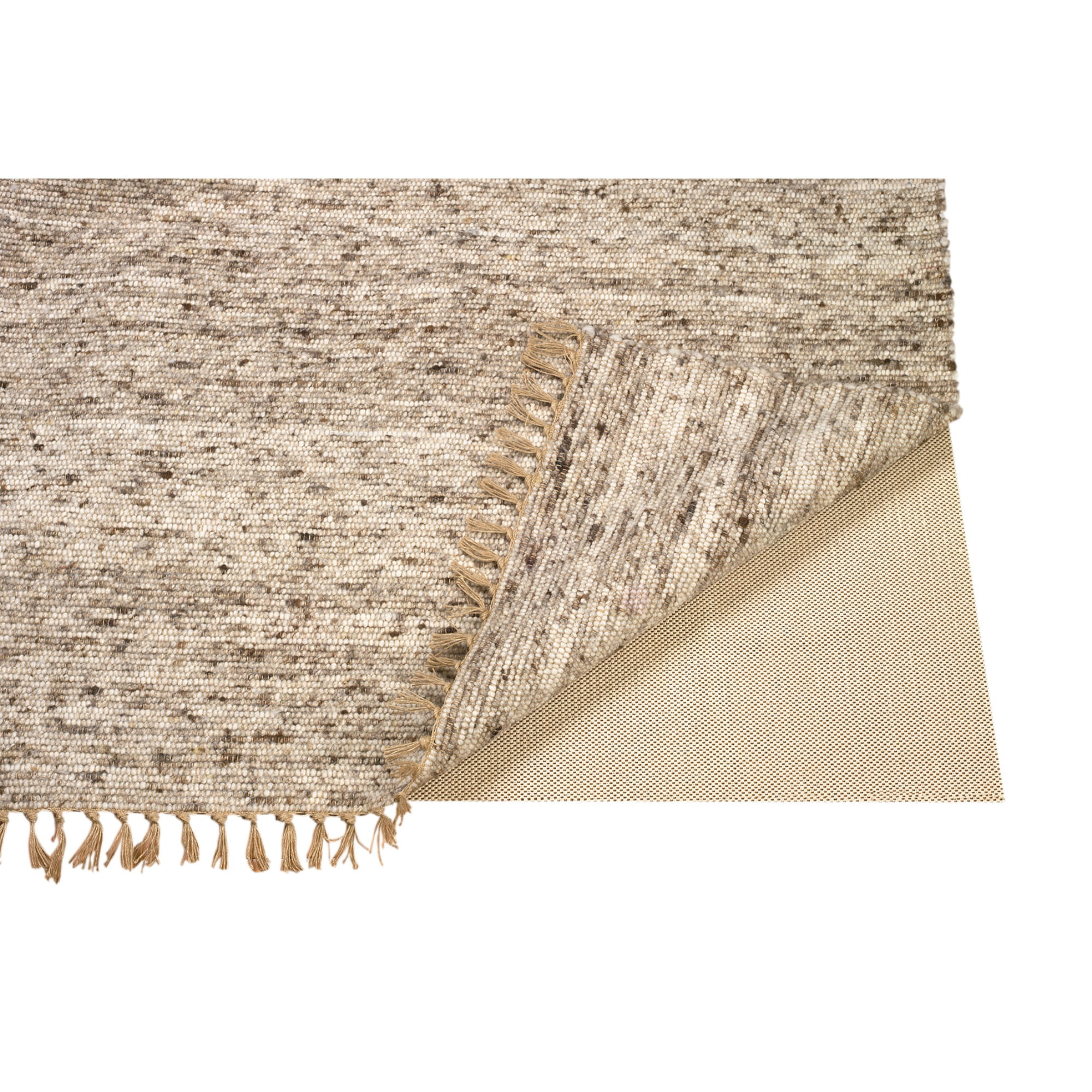 99 x 12 Feet Non Slip Rubber Rug Pad with Open Weave Design, Cream