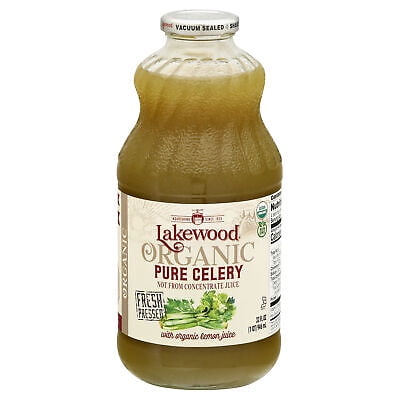 Lakewood Organic Celery Juice 32 fl oz (Pack of 6)