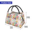 thumbnail image 2 of Fuzoiu Travel Stamp Print Portable Insulation Lunch Bag,Large Lunch Box,Container Reusable Leakproof Tote for Work, Travel, and Outdoor Activities, 2 of 6