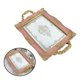 thumbnail image 4 of Bandeja decorativa BLESIY espejo tocador rectangular 16 pulgadas Rosa Rosado, 4 of 8