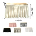 thumbnail image 2 of Floor Length Pleated Table Skirt Adjustable Folding Decorative Cover For Banquet Wedding Buffet Catering Stage Event Setup, 2 of 8