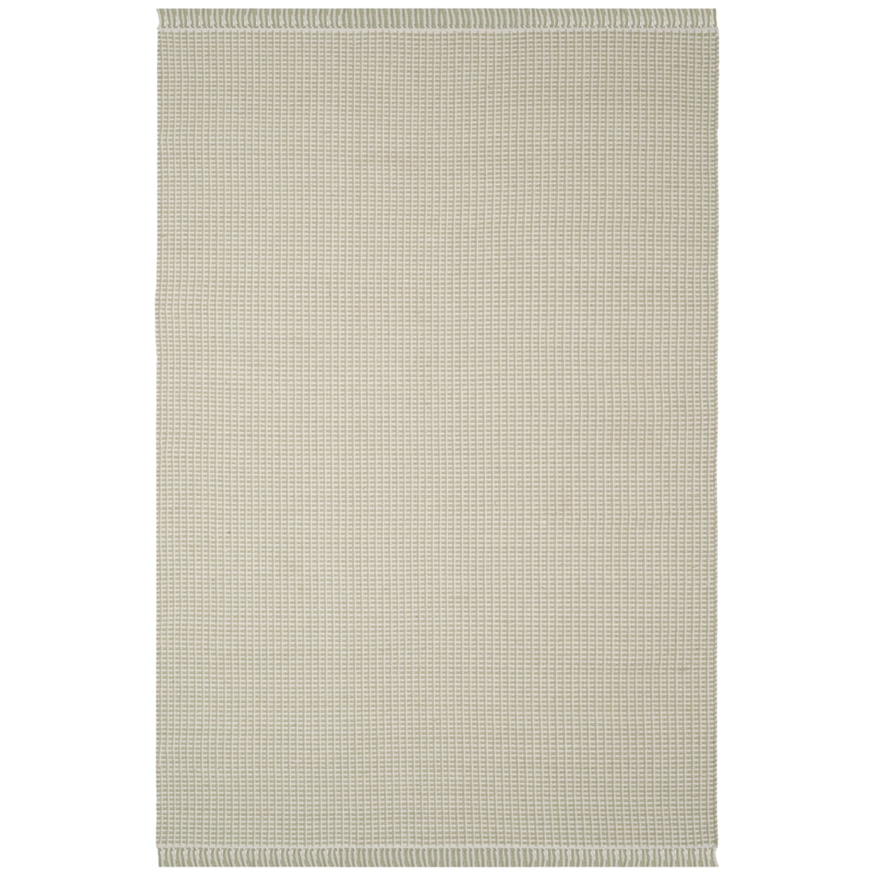 SAFAVIEH Montauk Patton Geometric Cotton Area Rug, Ivory/Green, 6' x 6' Square