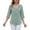 A-Green323, variant on Women's Blouses V Neck Chiffon Shirts 3/4 Length Sleeve Tops With Ruffle Trim And Flared Cuffs Elegant Office Blouses