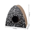 thumbnail image 6 of THE LICKER STORE Koko 19" Modern Cardboard Triangle Cat Cave Scratcher with Catnip, Black/White, 6 of 6