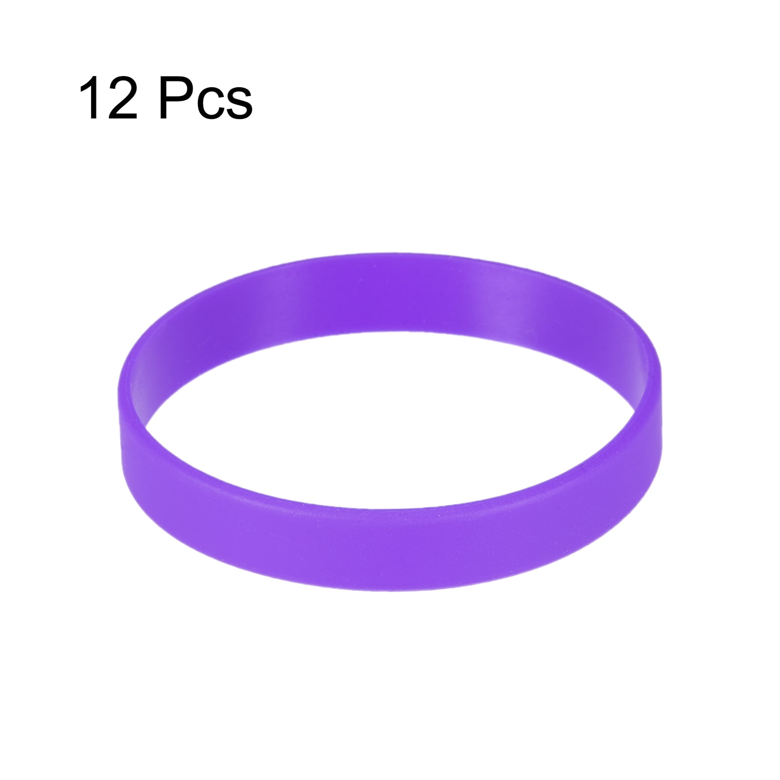 Fun Express LQ Silicone Bracelet 7.25 inch Purple - Jewelry - 100 Pieces, Adult Unisex, Size: One Size