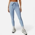 thumbnail image 2 of Women's High Waist Drawstring Leggings with Stretchy Fit - Small, Light Blue, 2 of 6