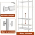 thumbnail image 6 of 6-Shelving Unit, Adjustable Wire Shelving, Metal Wire Shelf with Shelf Liners and Hooks for Kitchen, Closet, Bathroom, Laundry, White, 21" W x 11" D x 69" H, 6 of 14